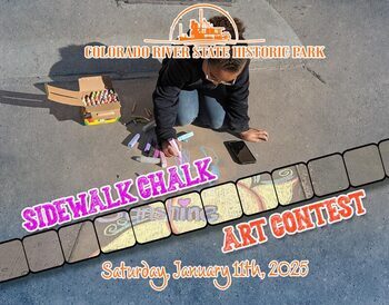 Jan 11 2025 9:30 AM to 12:00 PM Sidewalk Chalk Art Contest, Colorado River State Historic Park 201 S. 4th Avenue Yuma, Arizona 85364