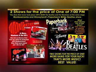 Monkees & Beatles  Event Date: March 1, 2026 Show Time: 7:30 PM Doors Open: 7:00 PM