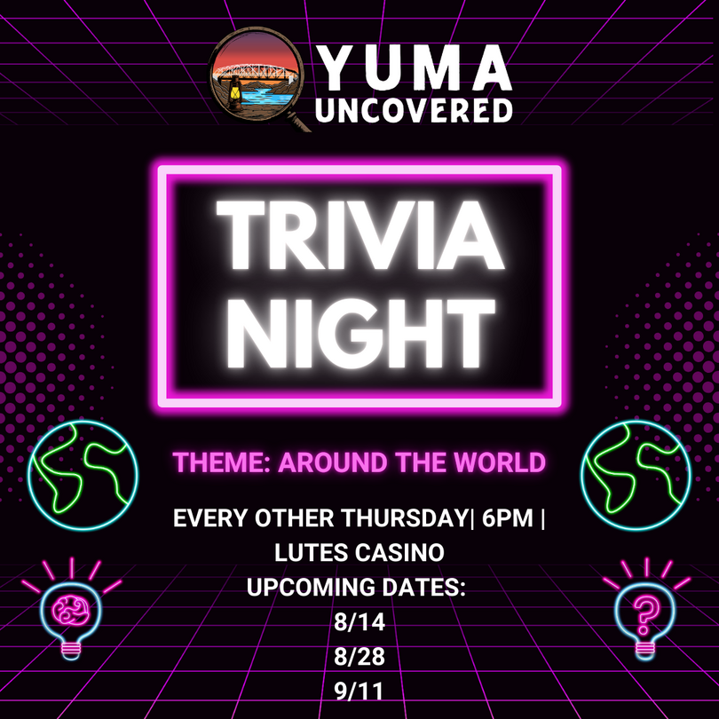 221 S Main Street, Yuma, AZ 85364  Dates: 8/28/2025, 9/11/2025, 9/25/2025, 10/9/2025, 10/23/2025  6:00 PM