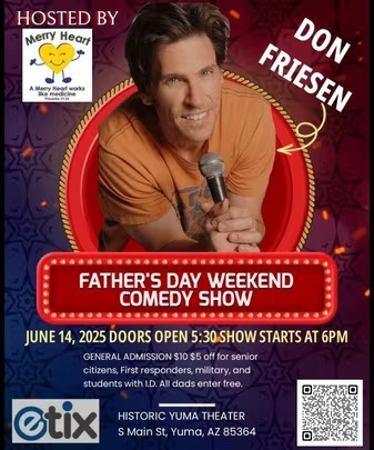 Father's Day Comedy Show, June14th, Doors open 5:30pm, starts ay 6pm